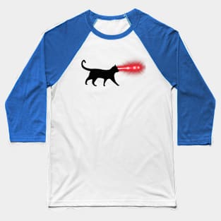 Black Cat Laser Baseball T-Shirt